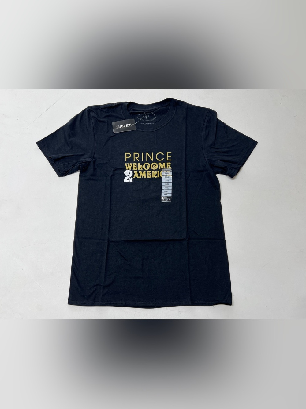 Prince Welcome 2 America Black Graphic T-Shirt Size Small NWT